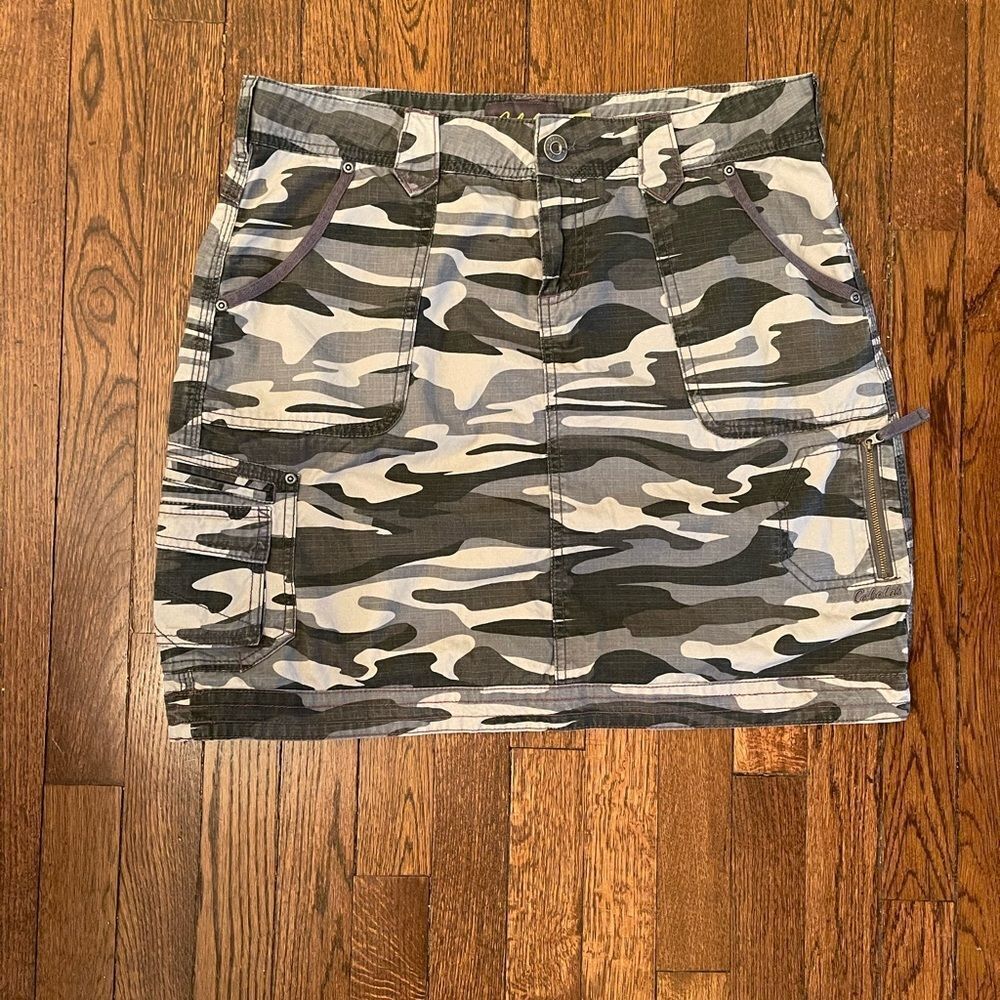 Cabelas Sz 12 Cotton Cargo Camo Skirt EUC